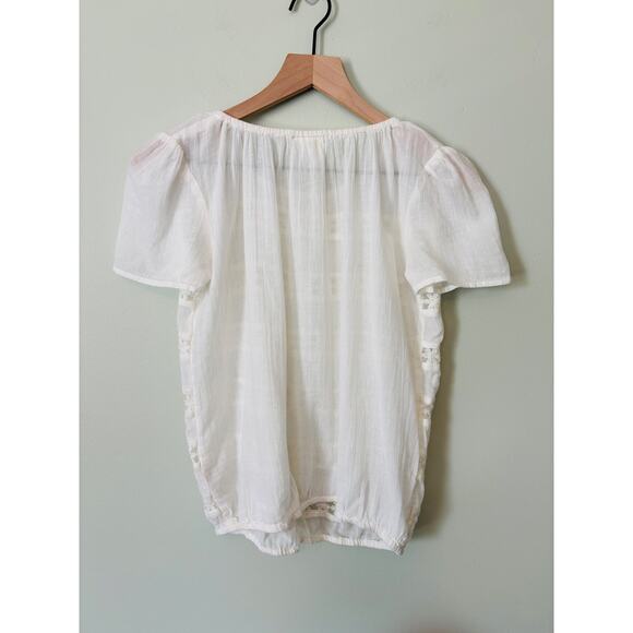 Anthropologie Whitesands Summer Blouse Top Size Xs - Picture 6 of 10